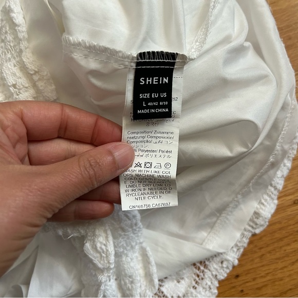 SHEIN crocheted top and shorts matching set - Picture 6 of 7